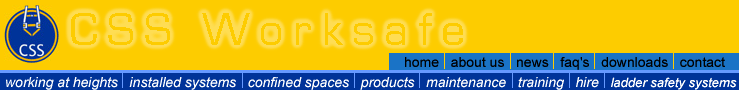 CSS Worksafe - fall arrest systems, health and safety, working at heights, ladder safety. 